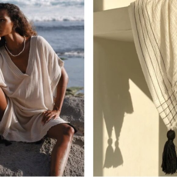 The Handloom Kaftan Kimono Flowy Breezy Summer to the Maxi Dress - Picture 10 of 10
